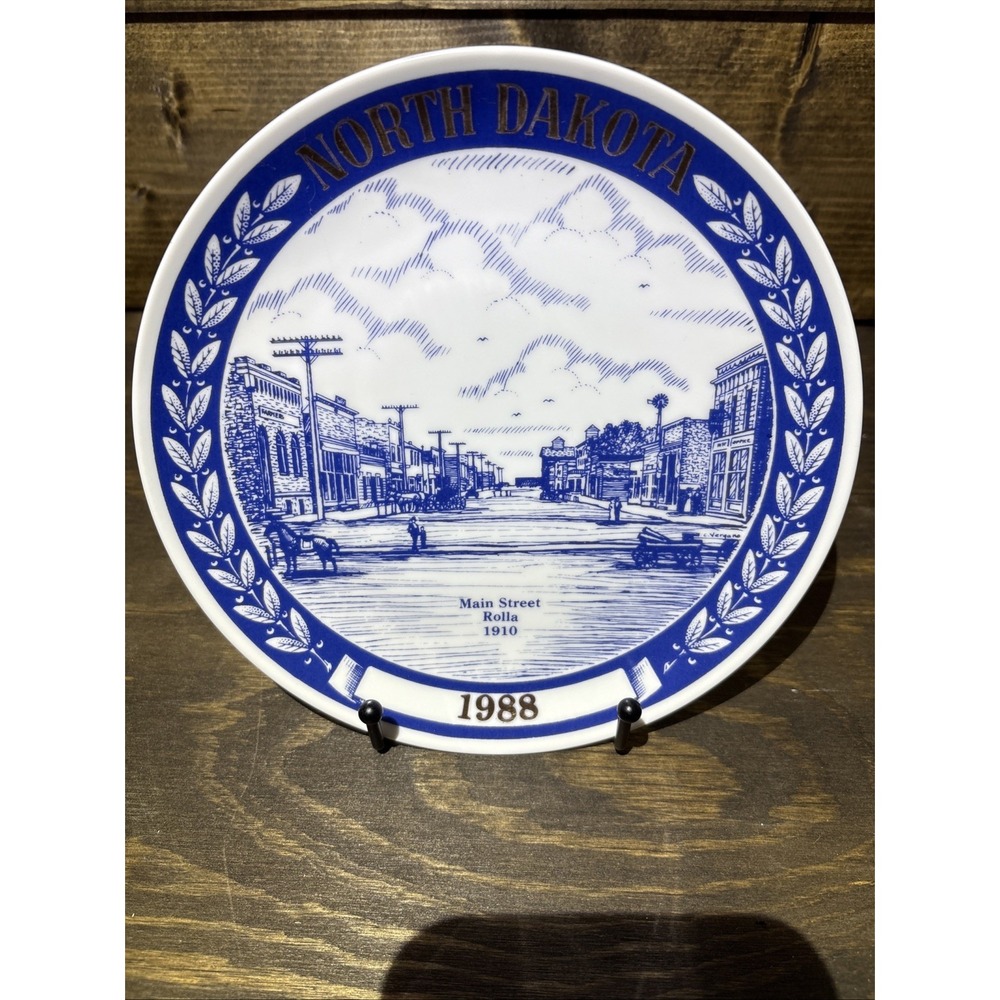 Collector's Plate Main Street Rolla 1910 North Dakota 1988 No. 89